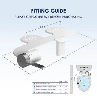 Sea Mist Elongated Bidet Toilet Seat