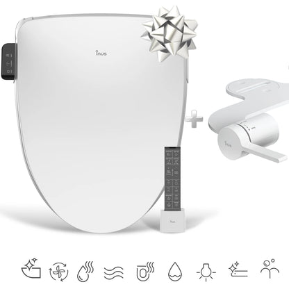 Sea Mist Elongated Bidet Toilet Seat