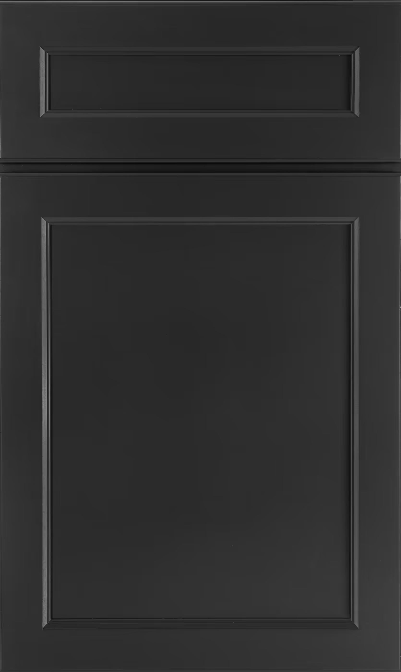 E-Series Charcoal kitchen cabinet door sample in solid birch, American framed full overlay, JK Collection