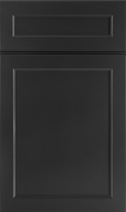 E-Series Charcoal kitchen cabinet door sample in solid birch, American framed full overlay, JK Collection