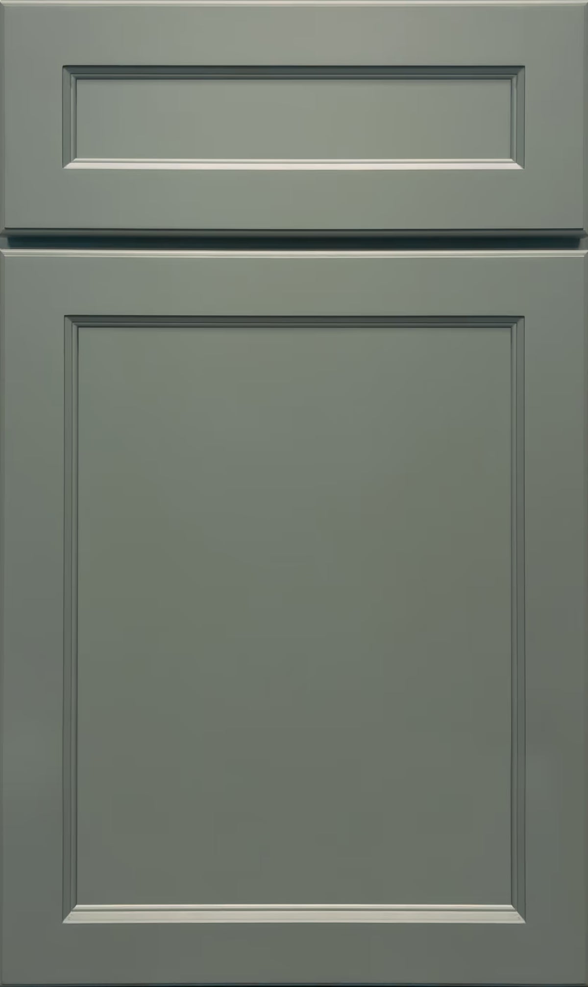 E-Series Sage kitchen cabinet door sample in solid birch, American framed full overlay, JK Collection