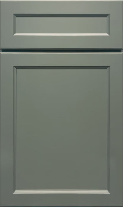 E-Series Sage kitchen cabinet door sample in solid birch, American framed full overlay, JK Collection