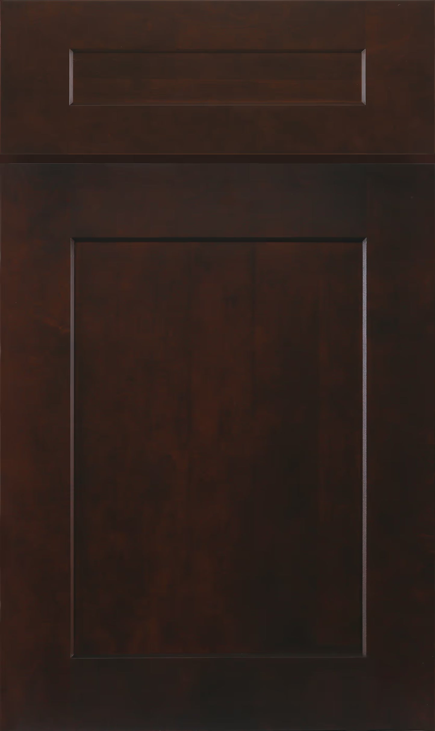 Java Coffee Shaker kitchen cabinet door sample in solid birch, American framed full overlay, JK Collection