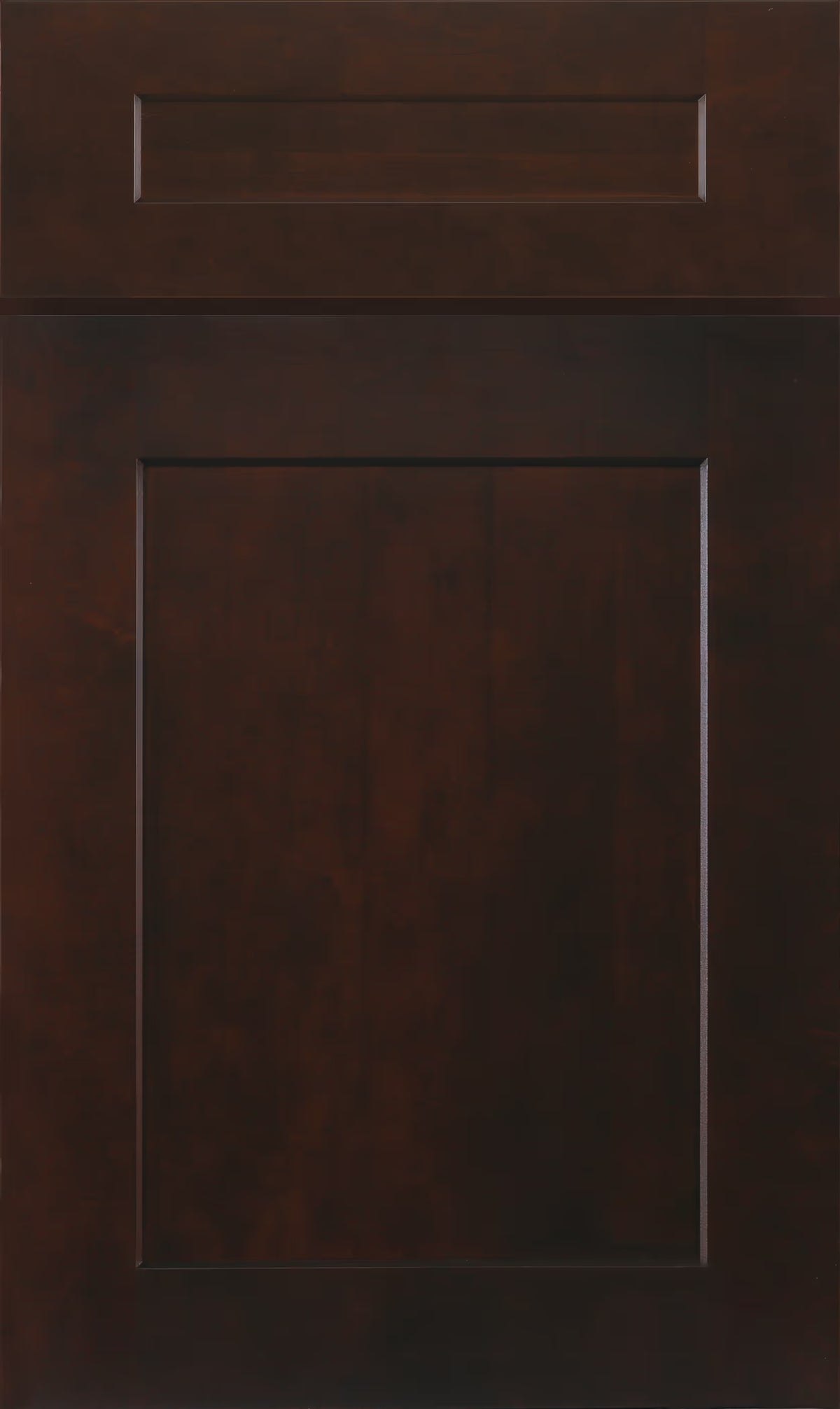 Java Coffee Shaker kitchen cabinet door sample in solid birch, American framed full overlay, JK Collection