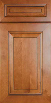 Newport Raised Panel kitchen cabinet door sample in solid birch, American framed full overlay, JRL Collection