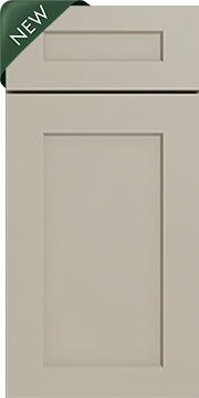 Sandy Mirage Shaker kitchen cabinet door sample in solid birch, American framed full overlay, JRL Collection