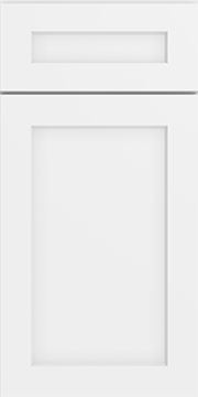 Weston Shaker kitchen cabinet door sample in solid birch, American framed full overlay, JRL Collection