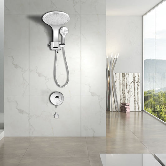 Agnes shower and tub combo faucet with side wand, round