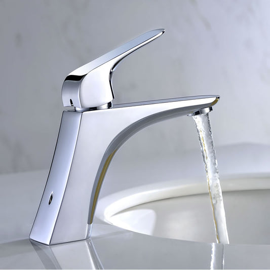 Alfred Bathroom Lavatory Faucet in Solid Brass for single hole installation