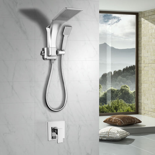 Anton shower faucet with side wand, squared