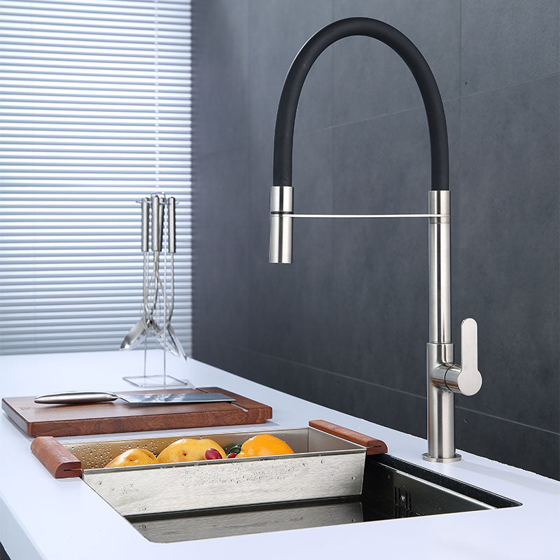 Beatrice Kitchen Faucet in Solid Brass with pull out spray