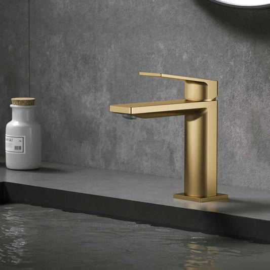 Cressida Bathroom Lavatory Faucet, Solid Brass, single hole installation