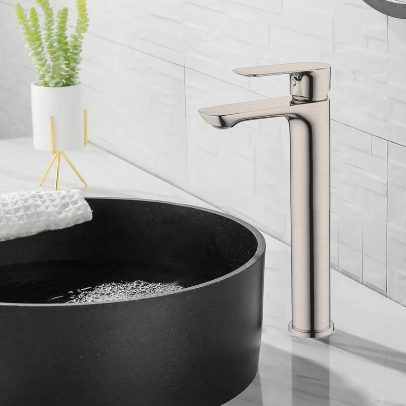 Edvin Bathroom Vessel Faucet, Solid Brass