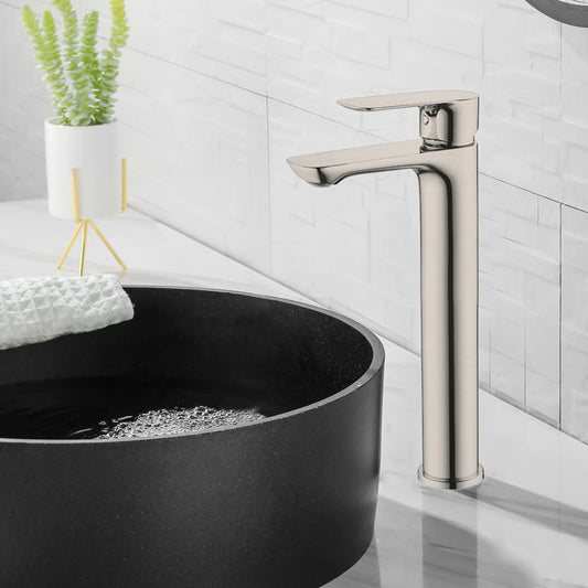 Edvin Bathroom Vessel Faucet, Solid Brass