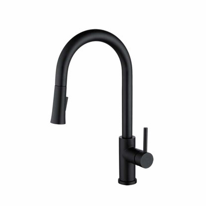 Halvard pull down kitchen faucet in Matte Black