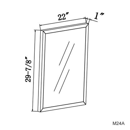 Himmel 24" Wall Mounted Bathroom Vanity with Carrara Quartz Top and Porcelain Undermount Sink