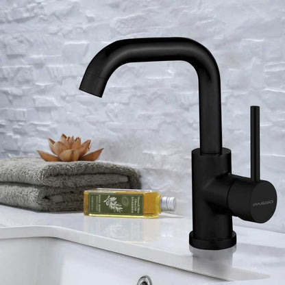Langley Bathroom Lavatory Faucet, Solid Brass body, single hole installation