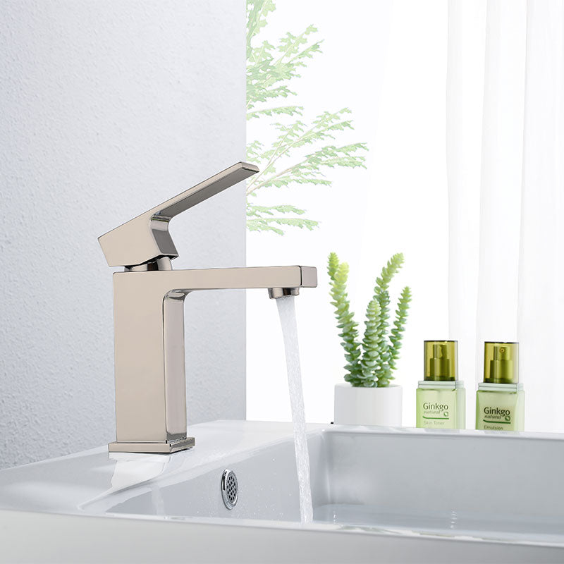 Leona Bathroom Lavatory Faucet in Solid Brass for single hole installation