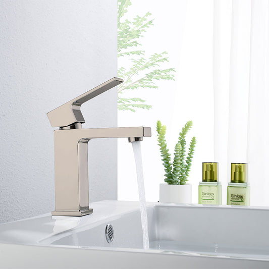 Leona Bathroom Lavatory Faucet in Solid Brass for single hole installation