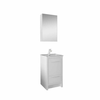 Ludde 20" Freestanding Bathroom Vanity with Ceramic Integrated Sink Top