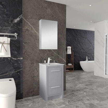 Ludde 20" Freestanding Bathroom Vanity with Ceramic Integrated Sink Top