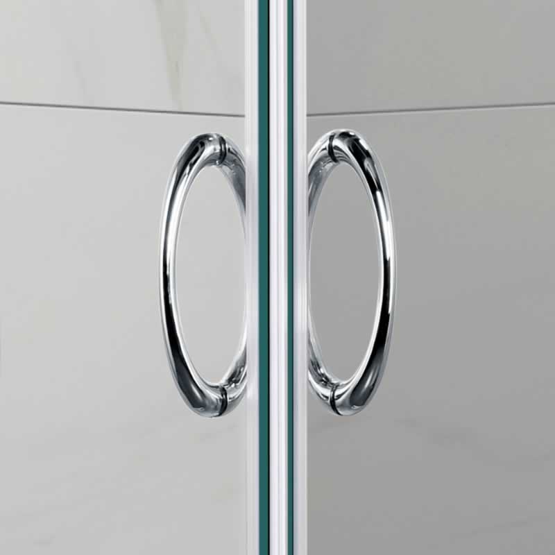 Oscar Semi-Frameless Corner Enclosure Center Sliding Shower Door