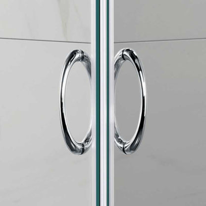 Oscar Semi-Frameless Corner Enclosure Center Sliding Shower Door