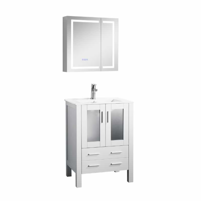 Sigge 30" Freestanding Bathroom Vanity with Ceramic Integrated Sink Top
