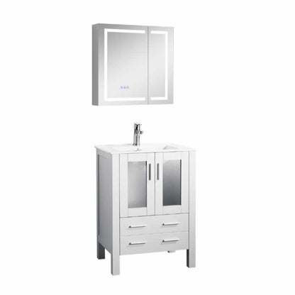 Sigge 30" Freestanding Bathroom Vanity with Ceramic Integrated Sink Top