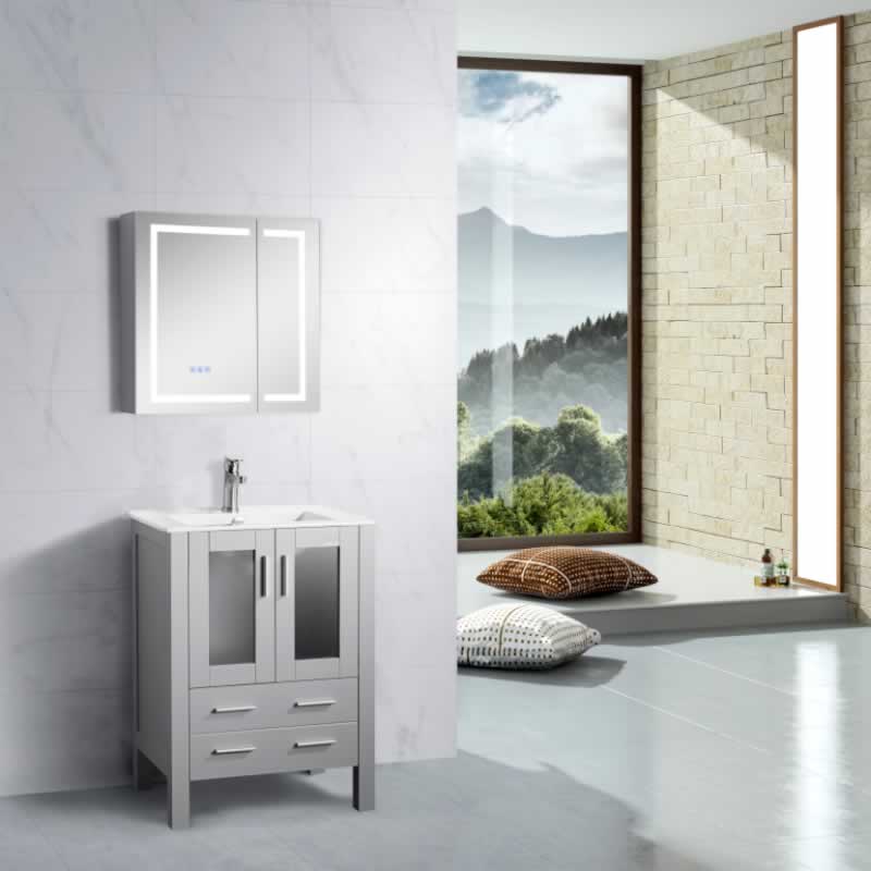Sigge 30" Freestanding Bathroom Vanity with Ceramic Integrated Sink Top