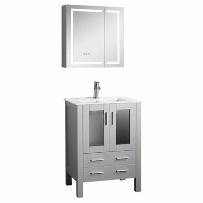 Sigge 30" Freestanding Bathroom Vanity with Ceramic Integrated Sink Top