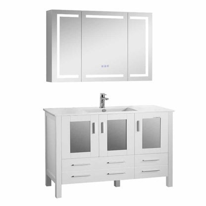 Sigge 48" Freestanding Bathroom Vanity with Ceramic Integrated Sink Top