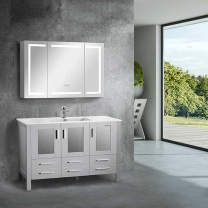 Sigge 48" Freestanding Bathroom Vanity with Ceramic Integrated Sink Top