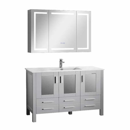 Sigge 48" Freestanding Bathroom Vanity with Ceramic Integrated Sink Top
