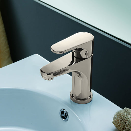 Signe Bathroom Lavatory Faucet, Solid Brass body, single hole installation