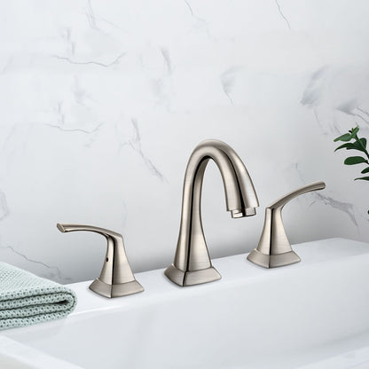 Theo 8" Widespread Bathroom Lavatory Faucet, Solid Brass construction