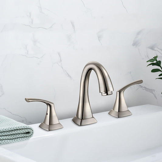 Theo 8" Widespread Bathroom Lavatory Faucet, Solid Brass construction