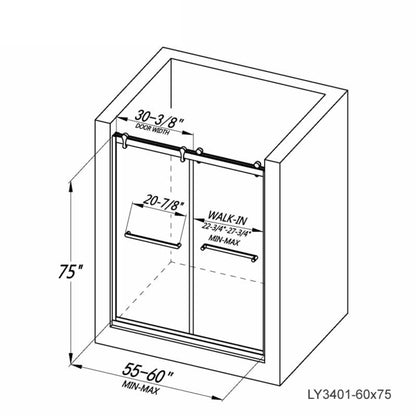 Viktor Semi-Frameless Double Sliding Shower Door
