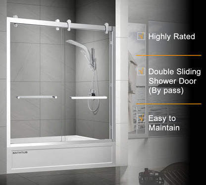 Viktor Semi-Frameless Double Sliding Shower Door