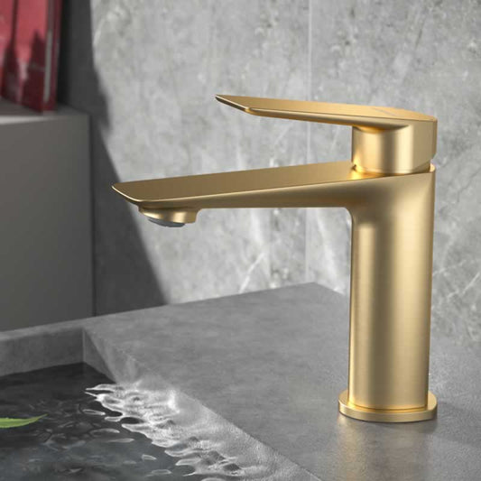 Willoughby Bathroom Lavatory Faucet for single hole installation, Solid Brass