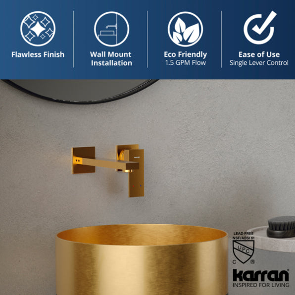 Alberton Wall Mounted Bathroom Lavatory Faucet