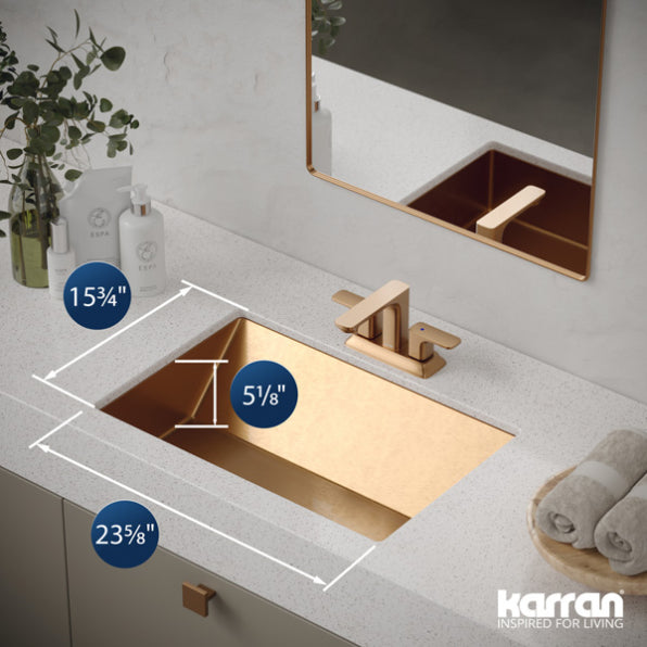 Cinox Semi-Ramp Stainless Steel Undermount Bathroom Sink – KBF