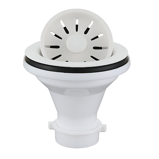 Color Matched Kitchen Sink Strainer for Quartz Sinks in White