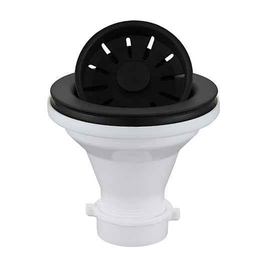 Color Matched Kitchen Sink Strainer for Quartz Sinks in Black