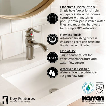 Dartford Bathroom Lavatory Faucet