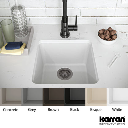 Essence 17" Quartz Composite Undermount Bar Sink