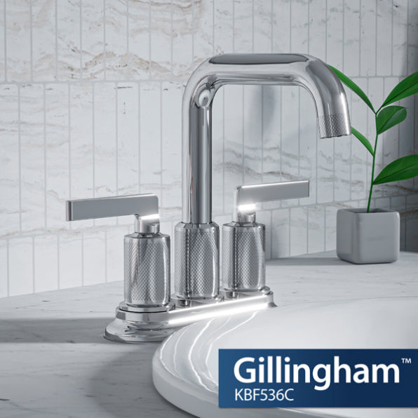 Gillingham 4" Centerset Bathroom Lavatory Faucet, Solid Brass construction