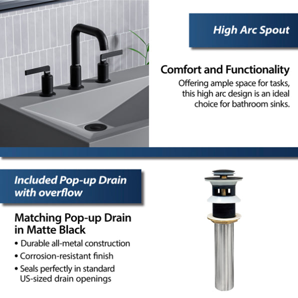 Gillingham 8" Widespread Bathroom Lavatory Faucet