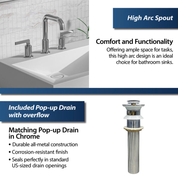 Gillingham 8" Widespread Bathroom Lavatory Faucet