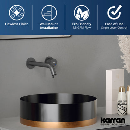 Grantham Wall Mounted Bathroom Lavatory Faucet